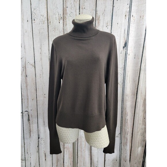 KSD Women's Size X Company Ellen Tracy Merino Wool Turtleneck Sweater Pullover - Picture 1 of 7